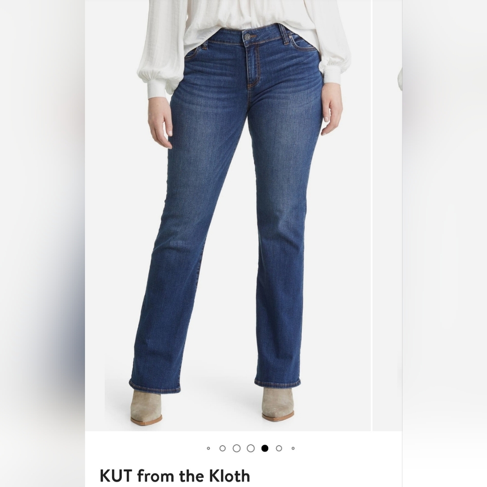 Kut from the Kloth Natalie Bootcut Jeans, Size 10, Dark Blue